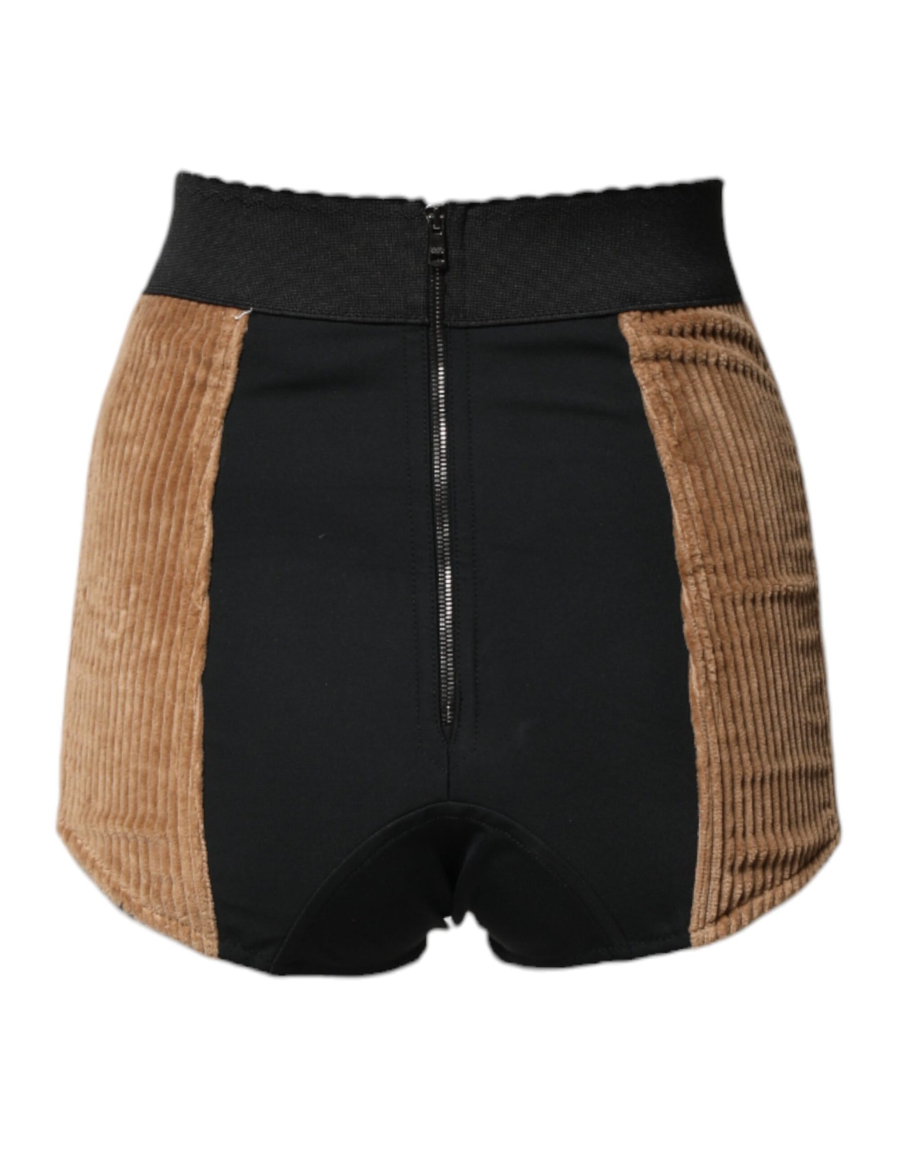 Dolce & Gabbana Brown Cotton High Waisted Hot Pants Shorts | Regal Royce