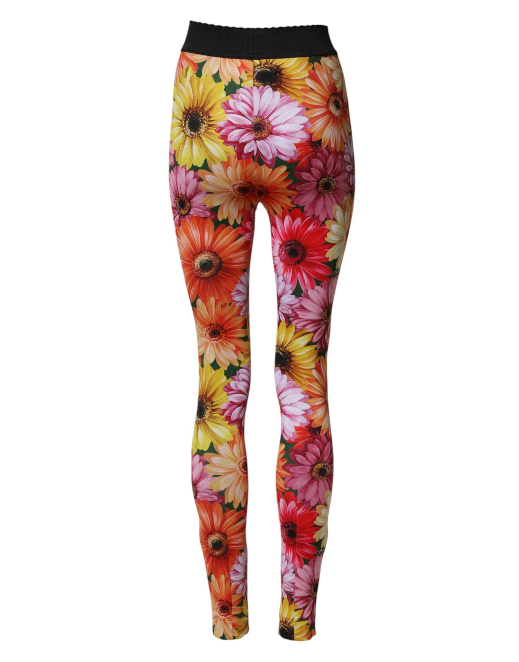 Dolce & Gabbana Multicolor Floral Leggings StretchWaist Pants | Regal Royce