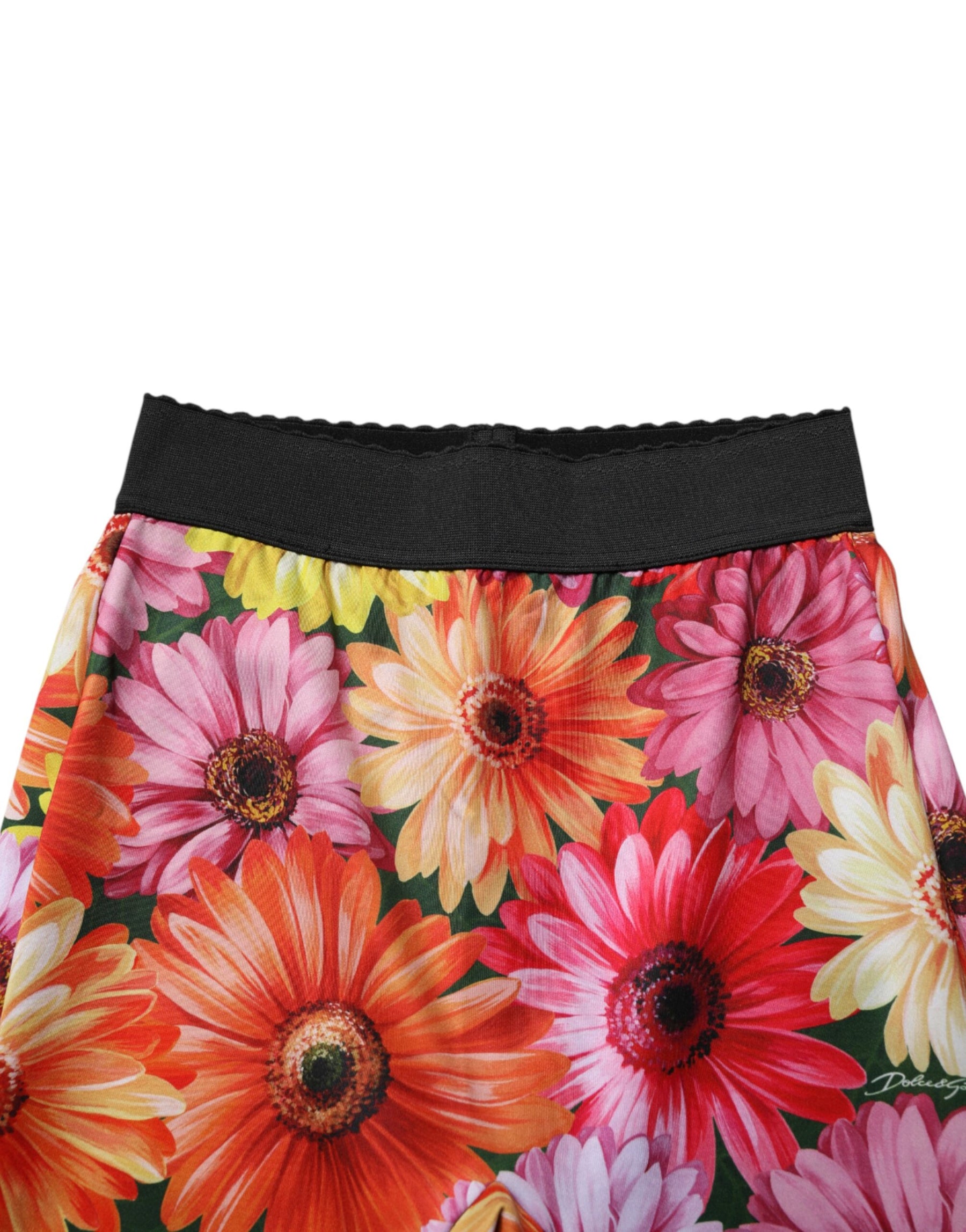 Dolce & Gabbana Multicolor Floral Leggings StretchWaist Pants | Regal Royce