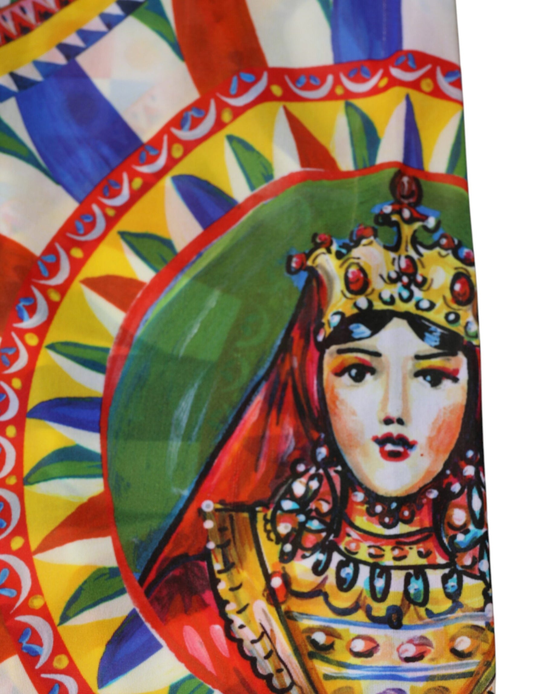 Dolce & Gabbana Multicolor Carretto Leggings High Waist Pants | Regal Royce