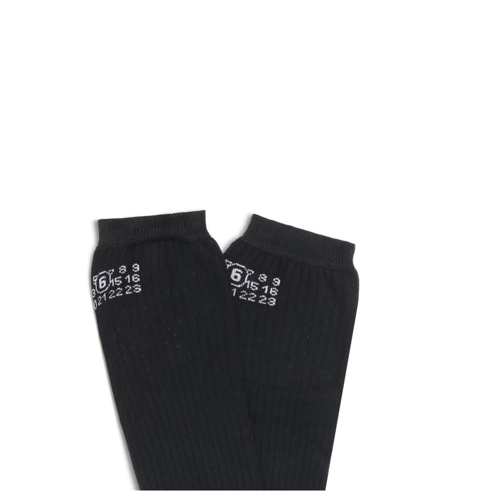 MM6 Black Viscose Socks | Regal Royce