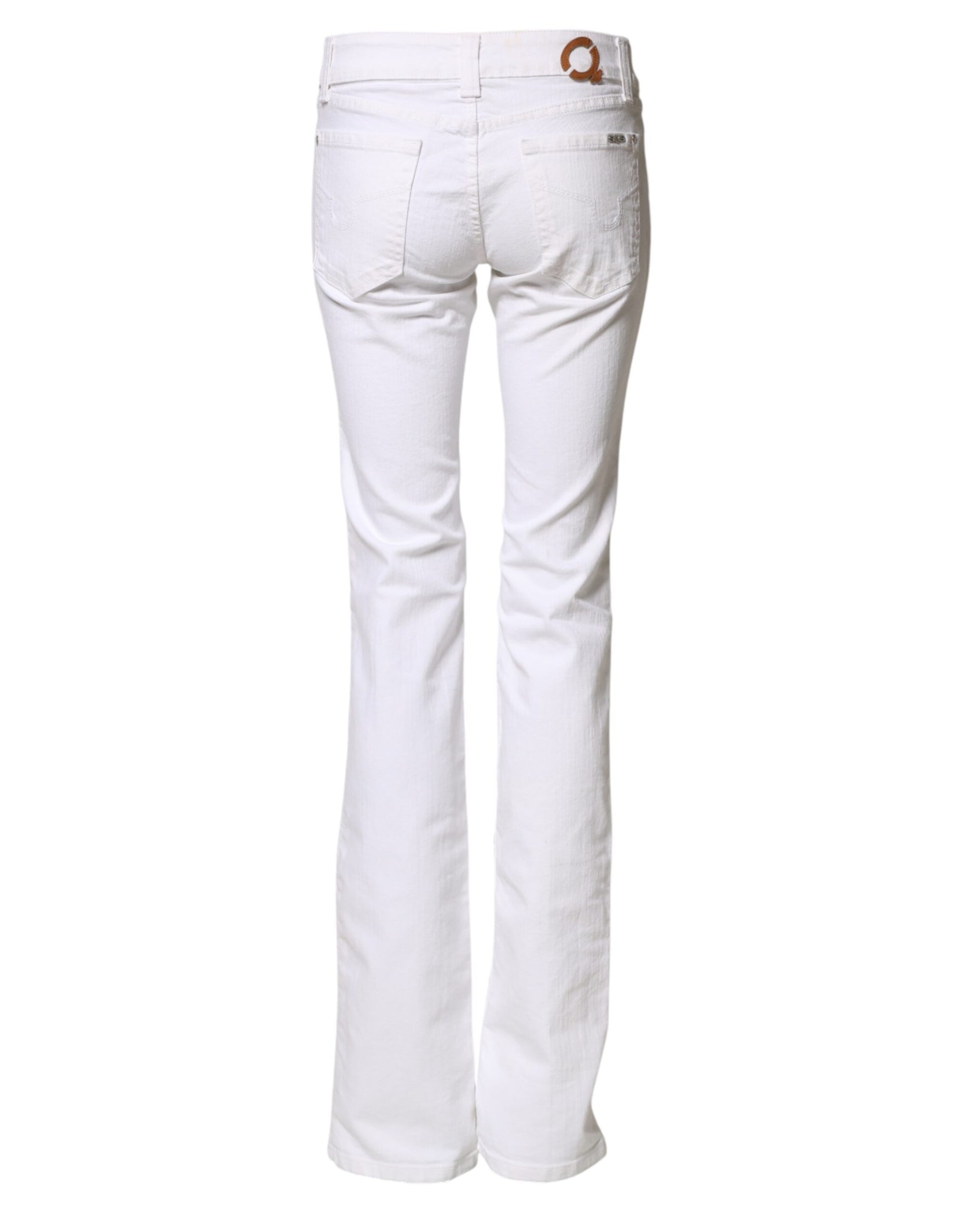 S.O.S White Low Waist Bootcut Denim Jeans | Regal Royce