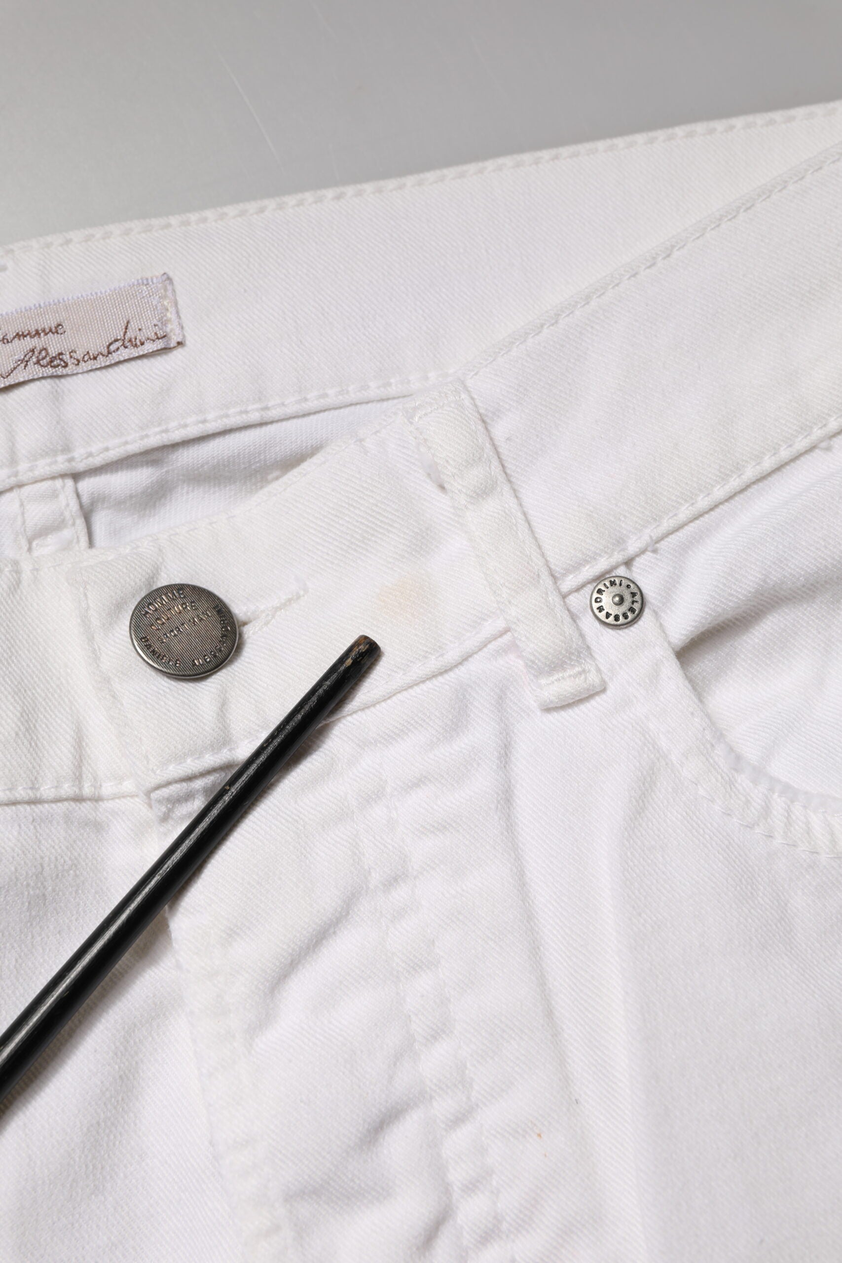 Daniele Alessandrini White Cotton Stretch Skinny Denim Jeans | Regal Royce