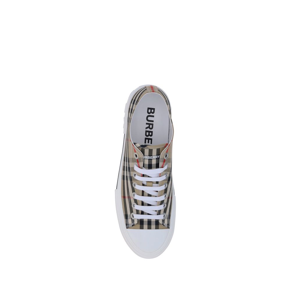 Burberry Brown Cotton Low Top Sneakers | Regal Royce