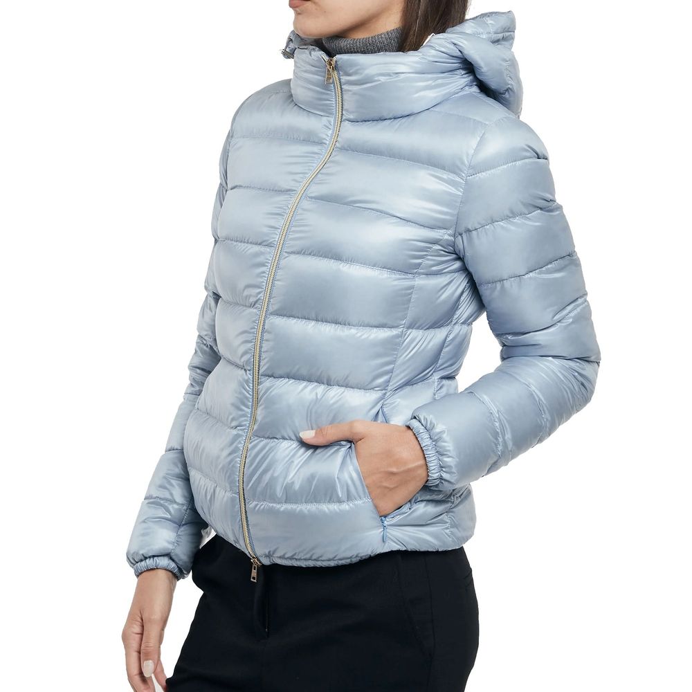 Herno Blue Polyamide Full-Length Jacket | Regal Royce