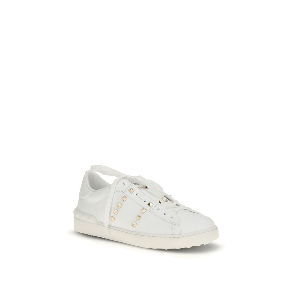 Valentino Garavani White Calf Leather Bos Taurus Low Top Sneakers | Regal Royce