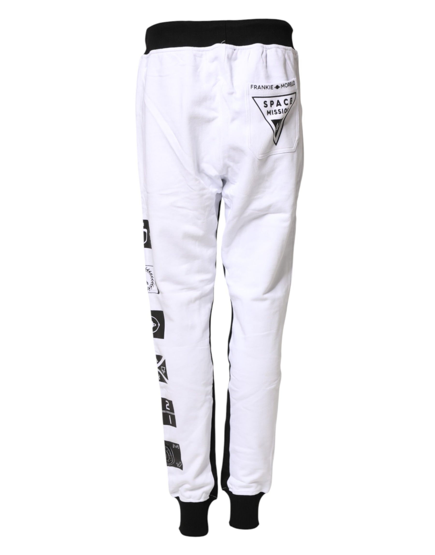 Frankie Morello Black White Skinny Jogger Sweatpants Pants | Regal Royce