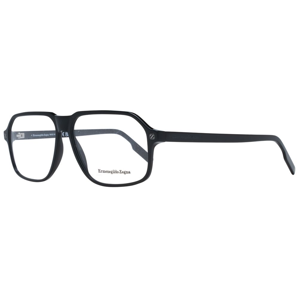 Ermenegildo Zegna Black Plastic Glasses (Frames) | Regal Royce