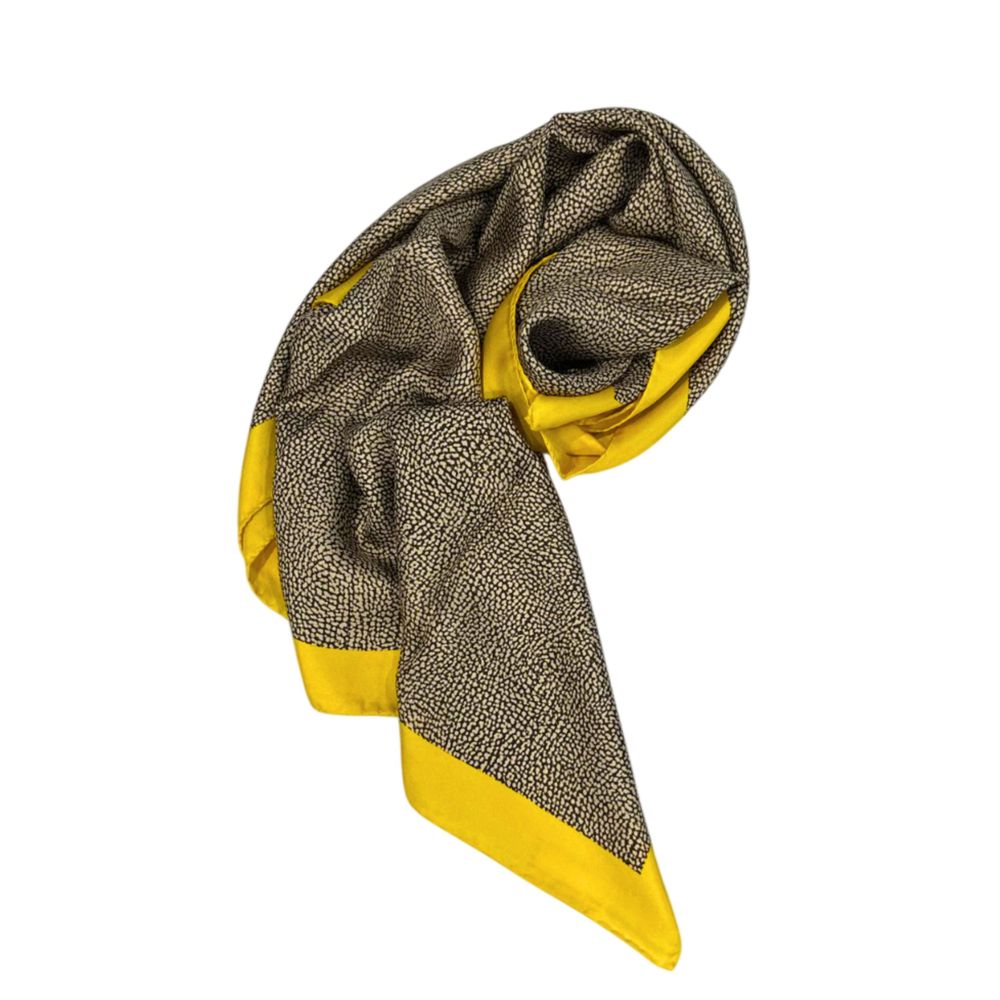 Borbonese Yellow Silk Women Scarf | Regal Royce