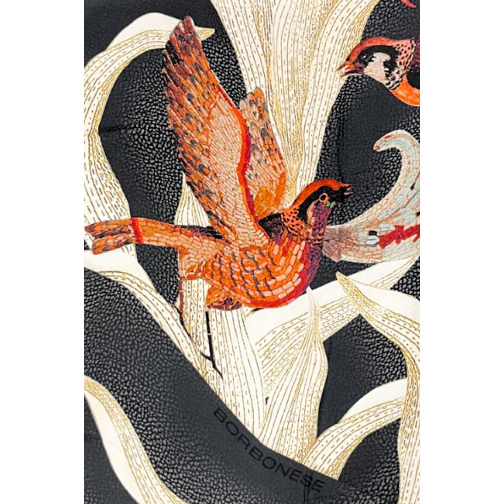 Borbonese Black Silk Women Scarf | Regal Royce