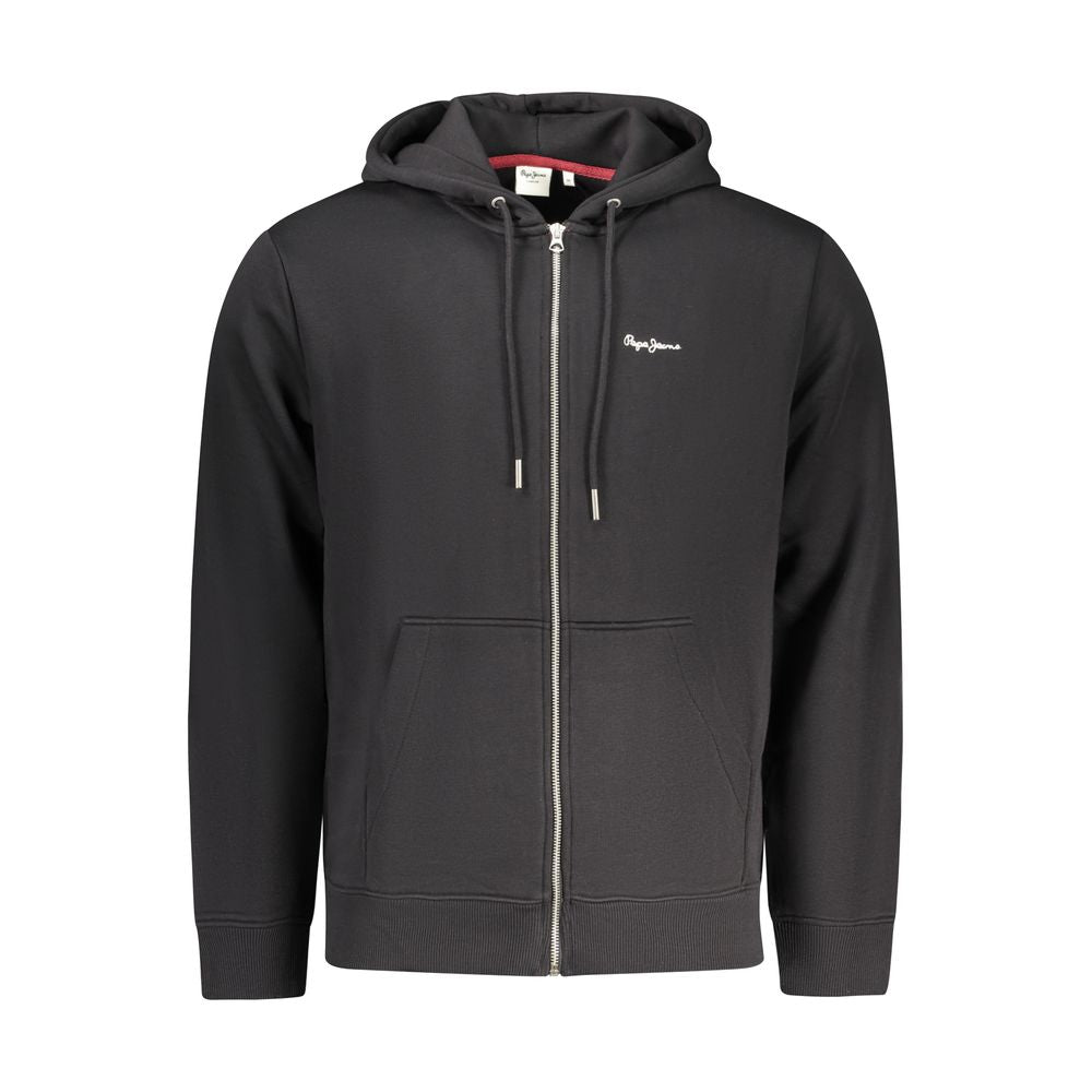 Pepe Jeans Black Cotton Men's Sweatshirt | Regal Royce