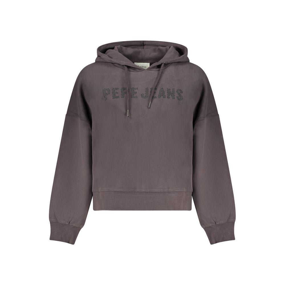 Pepe Jeans Black Cotton Women Sweatshirt | Regal Royce