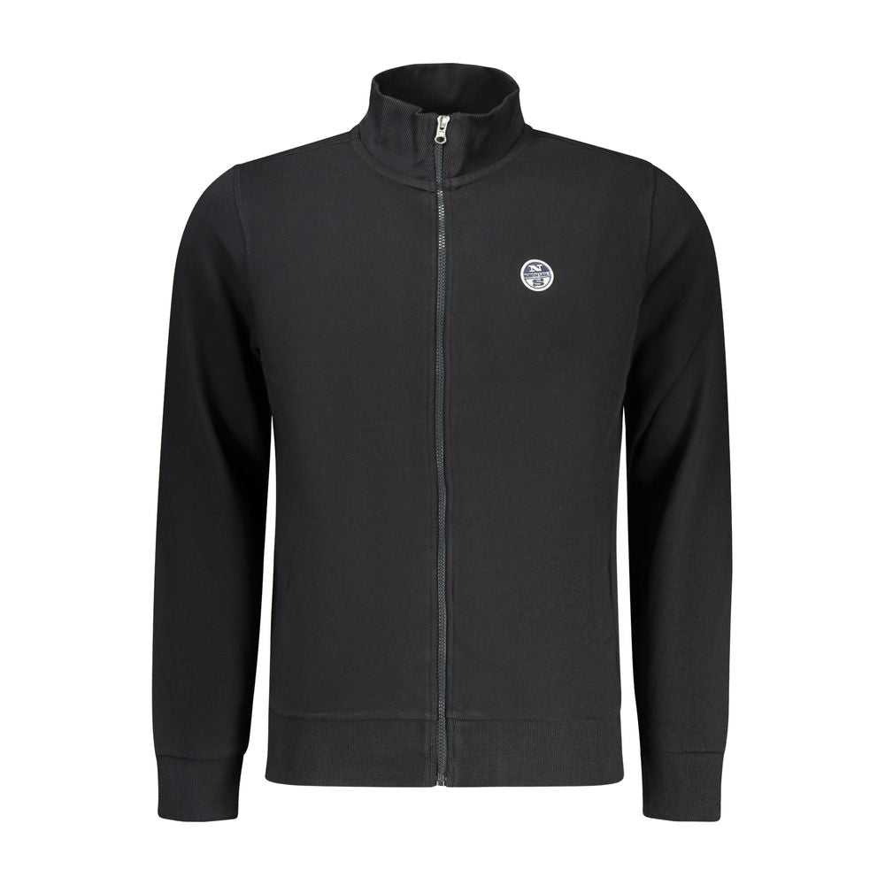 North Sails Black Cotton Men Sweatshirt