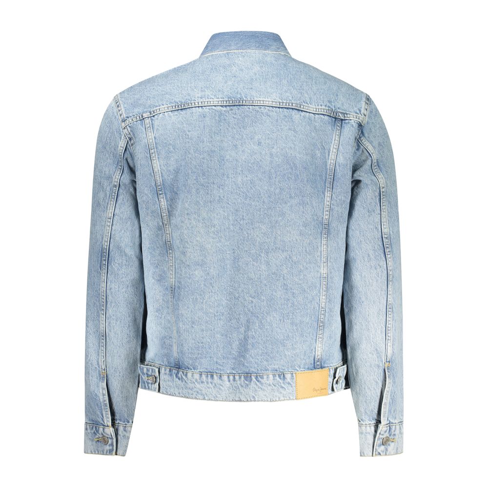 Pepe Jeans Azzurro Cotton Men Jacket | Regal Royce