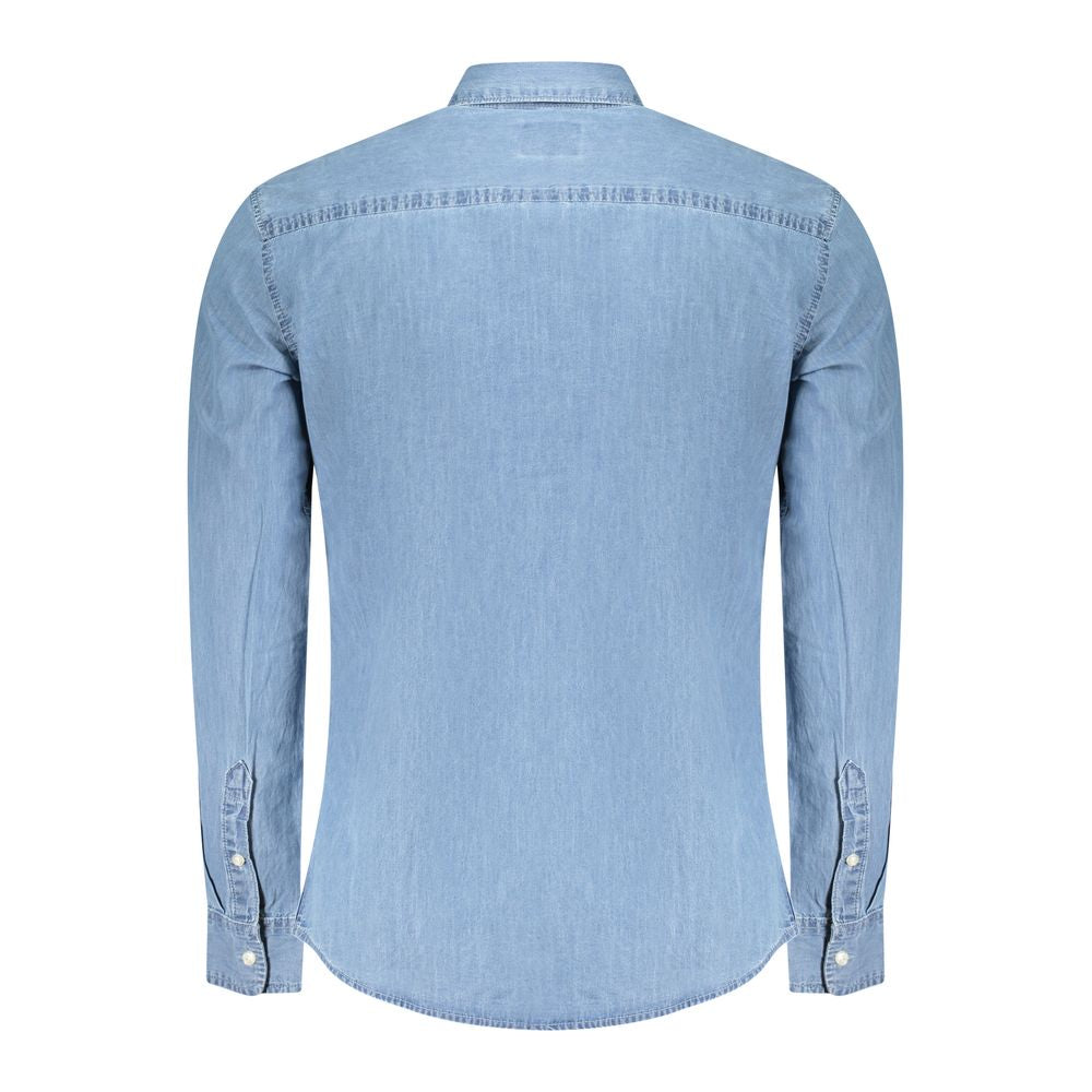 Pepe Jeans Azzurro Cotton Men Shirt | Regal Royce