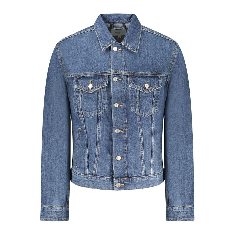 Pepe Jeans Blu Cotton Men Jacket | Regal Royce