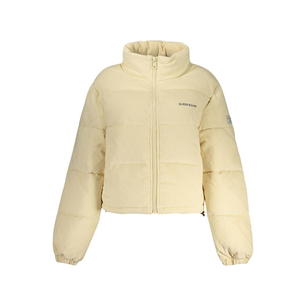 Guess Jeans Beige Polyester Full-Length Jacket | Regal Royce