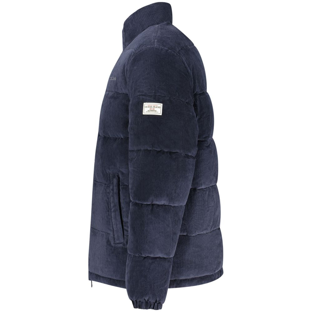 Guess Jeans Blue Polyester Men's Jacket | Regal Royce