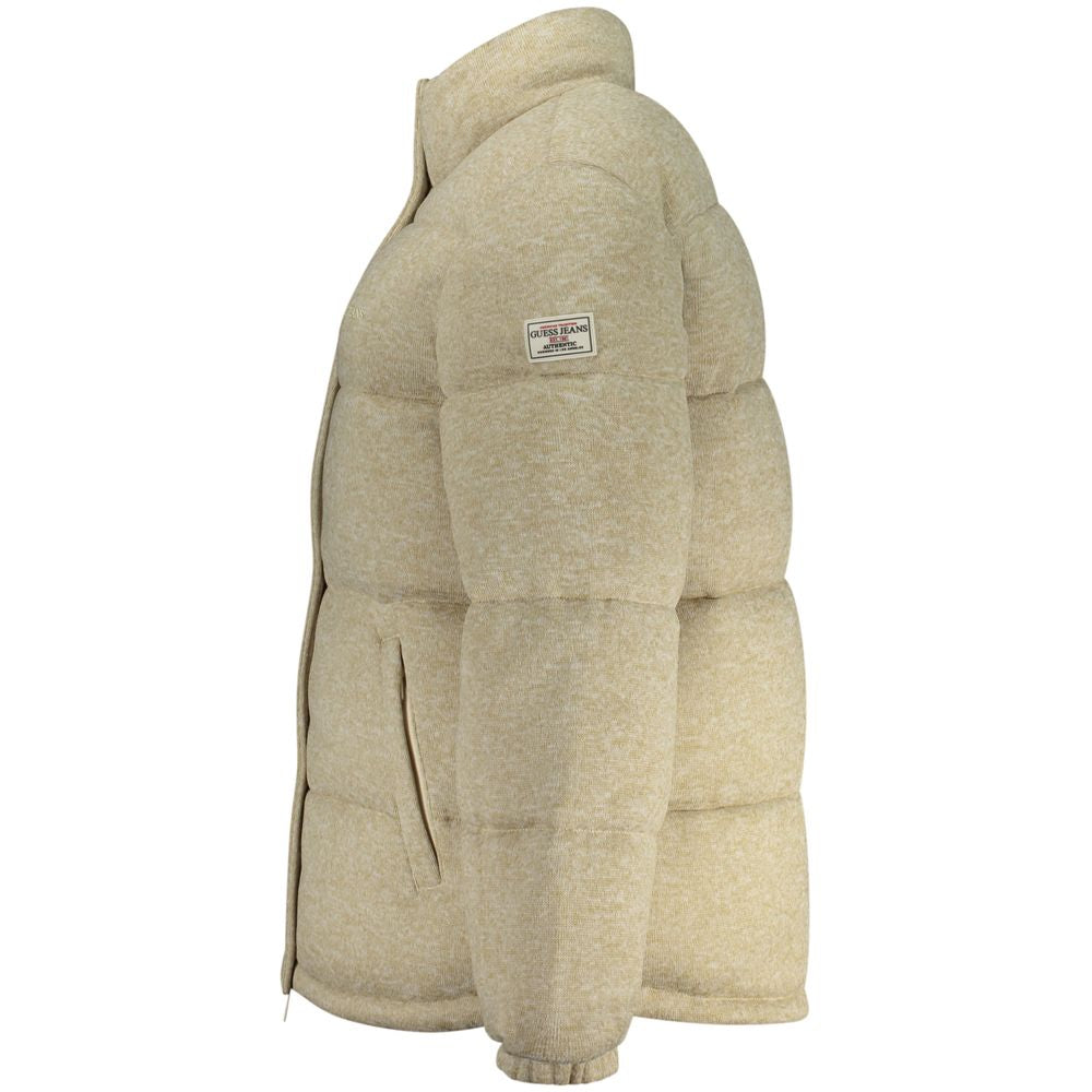 Guess Jeans Beige Polyester Coat | Regal Royce