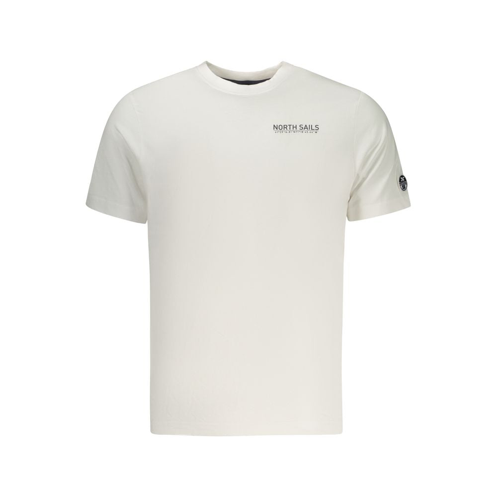 North Sails White Cotton Men T-Shirt | Regal Royce