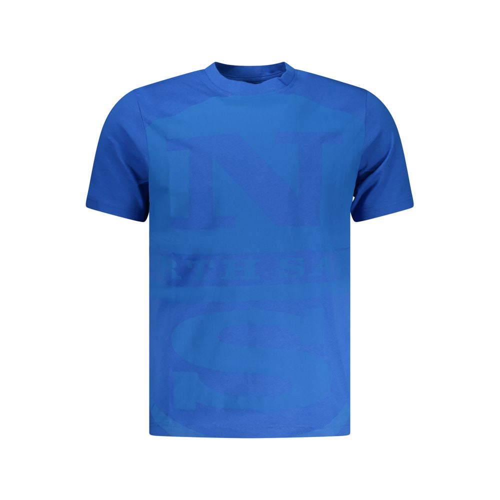 North Sails Blue Cotton Men T-Shirt | Regal Royce