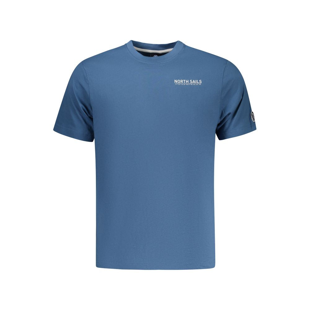 North Sails Blue Cotton Men T-Shirt | Regal Royce