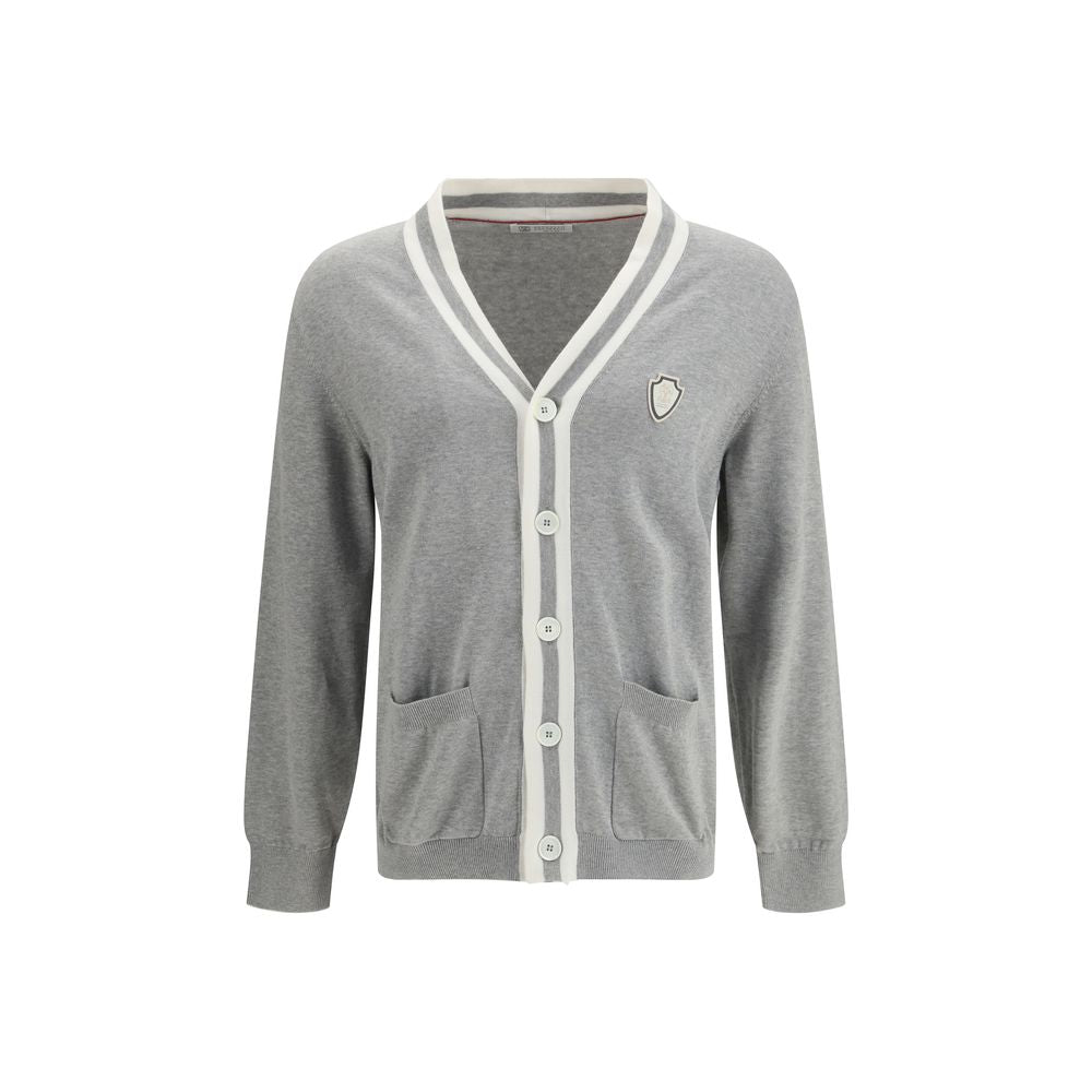 Brunello Cucinelli Gray Cotton Cardigan | Regal Royce