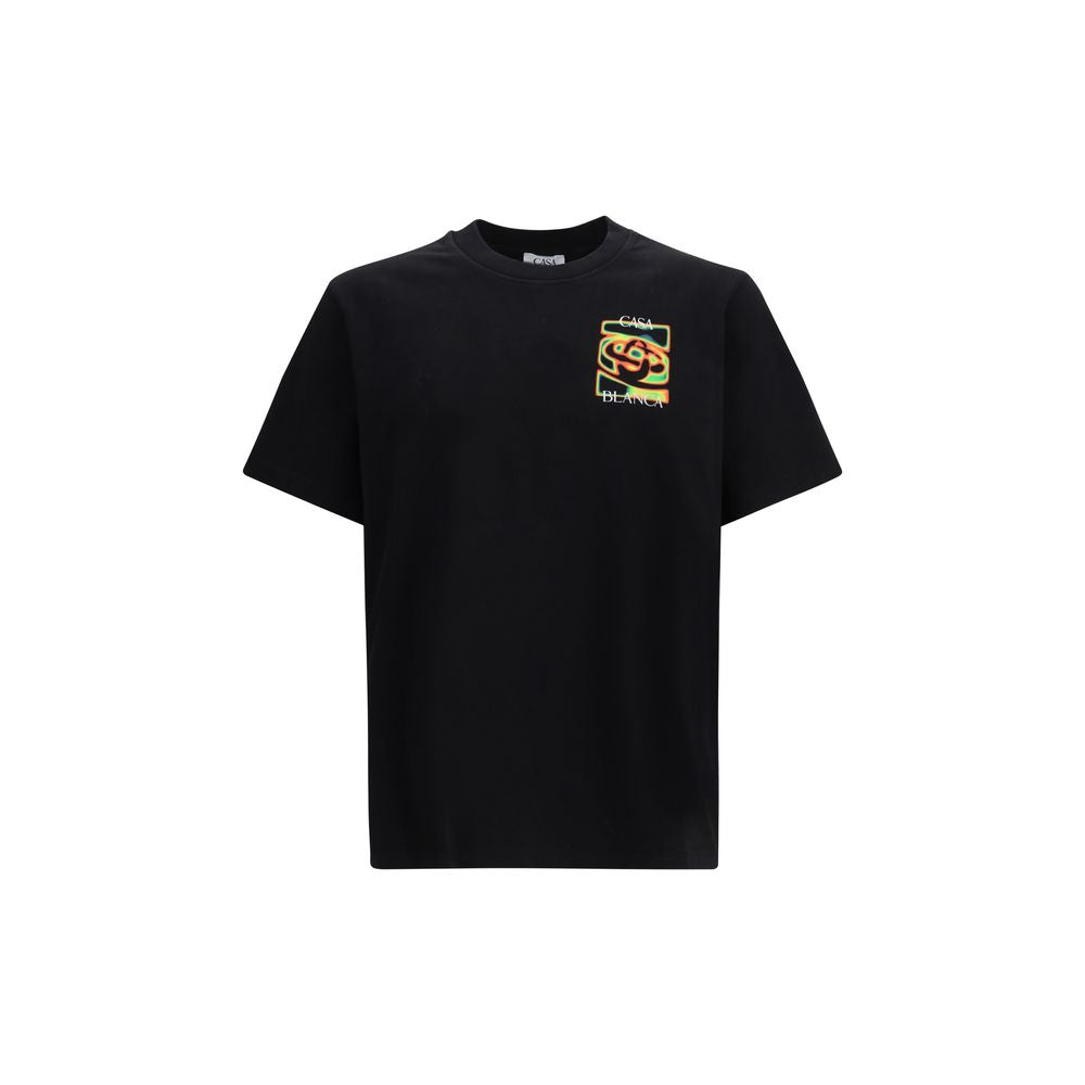 Casablanca Black Cotton T-Shirt | Regal Royce