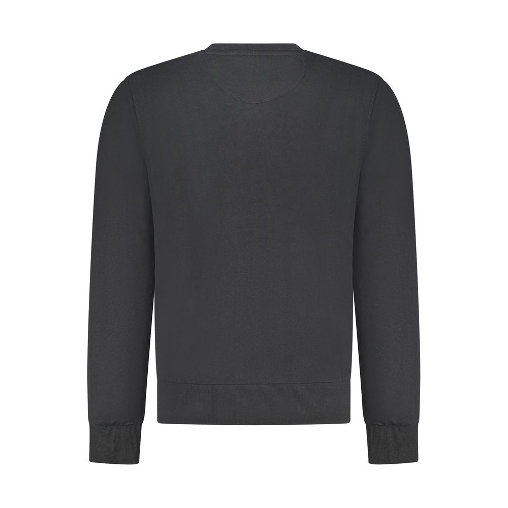 North Sails Black Cotton Men Sweatshirt | Regal Royce