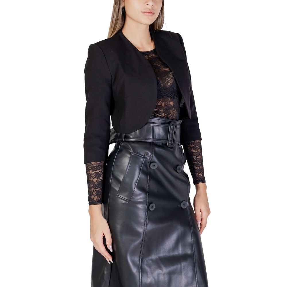 Morgan De Toi Black Polyester Coat | Regal Royce