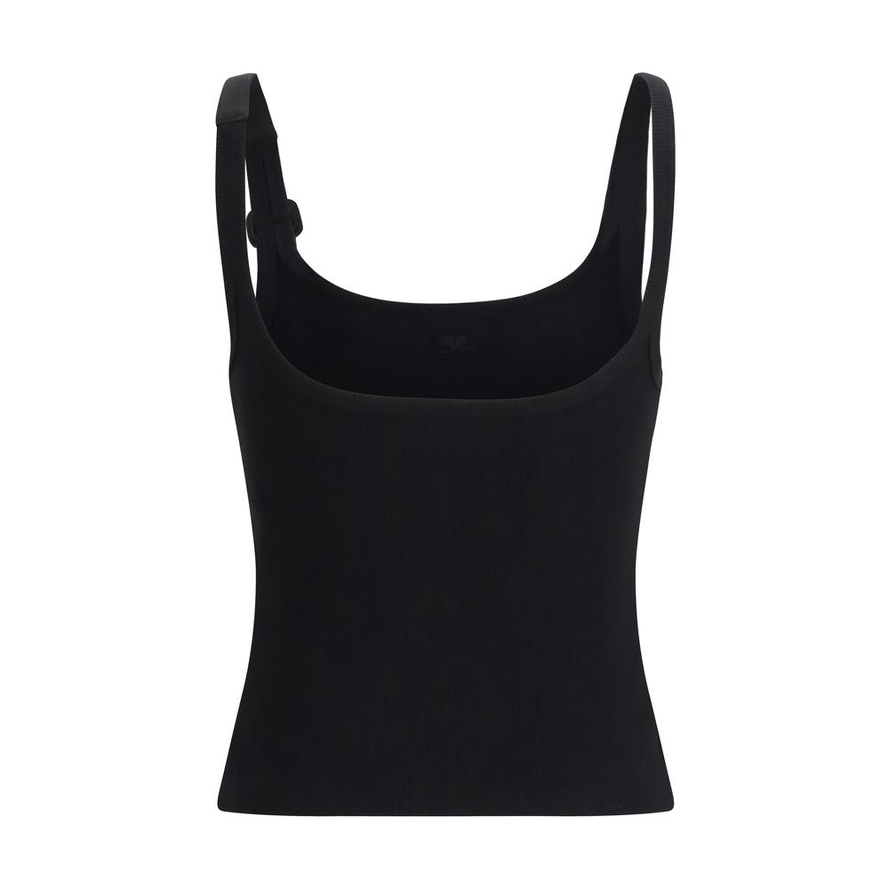 Courrèges Black Cotton Top | Regal Royce