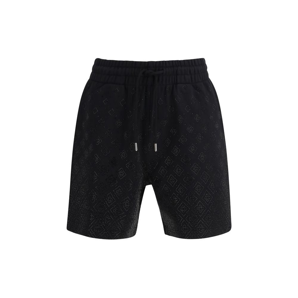 Casablanca Black Cotton Bermuda Shorts | Regal Royce