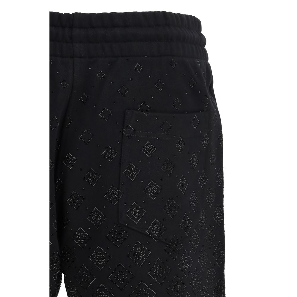 Casablanca Black Cotton Bermuda Shorts | Regal Royce