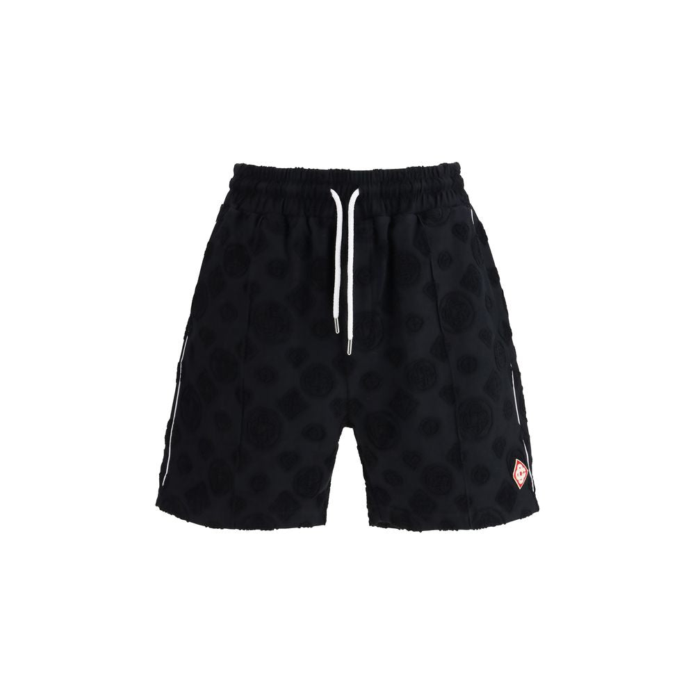 Casablanca Black Cotton Bermuda Shorts | Regal Royce