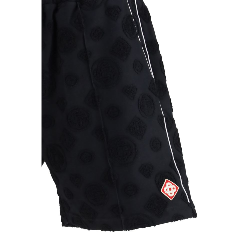 Casablanca Black Cotton Bermuda Shorts | Regal Royce