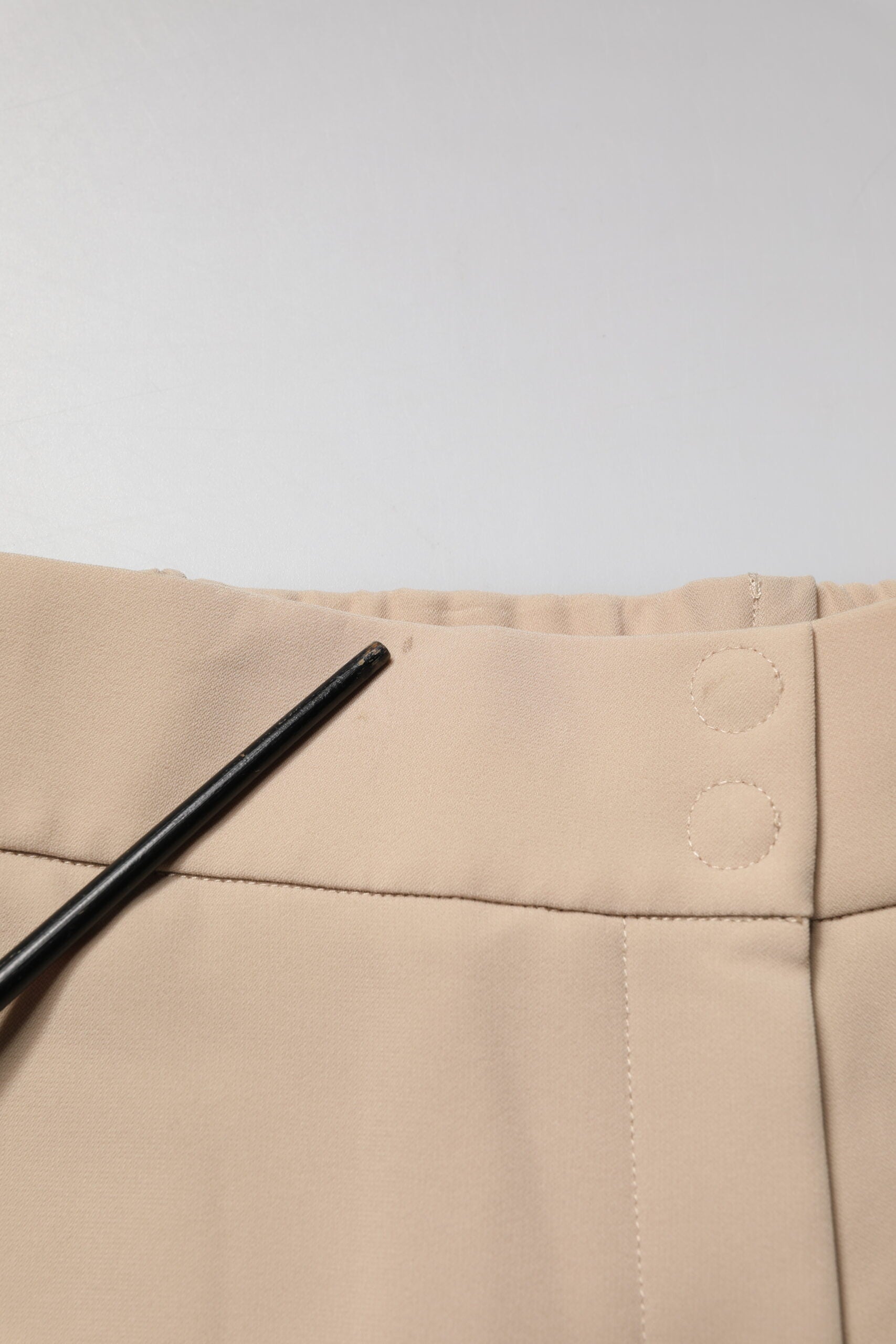 Emporio Armani Beige High Waist Straight Chino Trouser Pants | Regal Royce