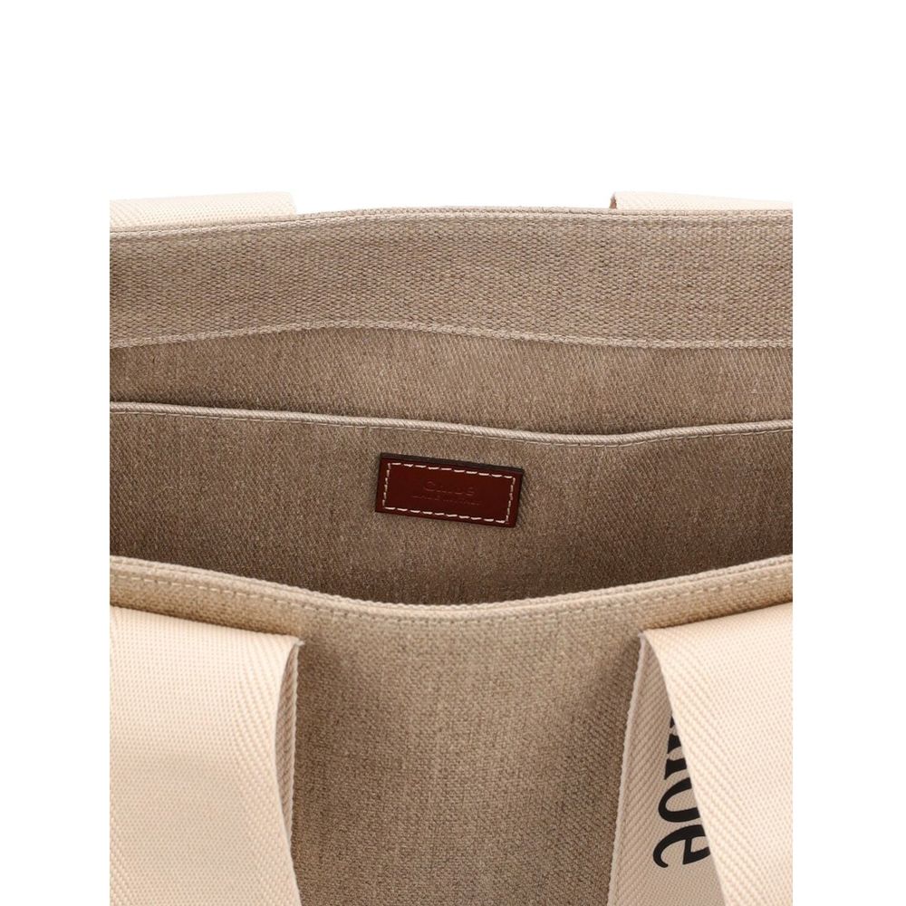 Chloé Beige Linen Tote Bag | Regal Royce