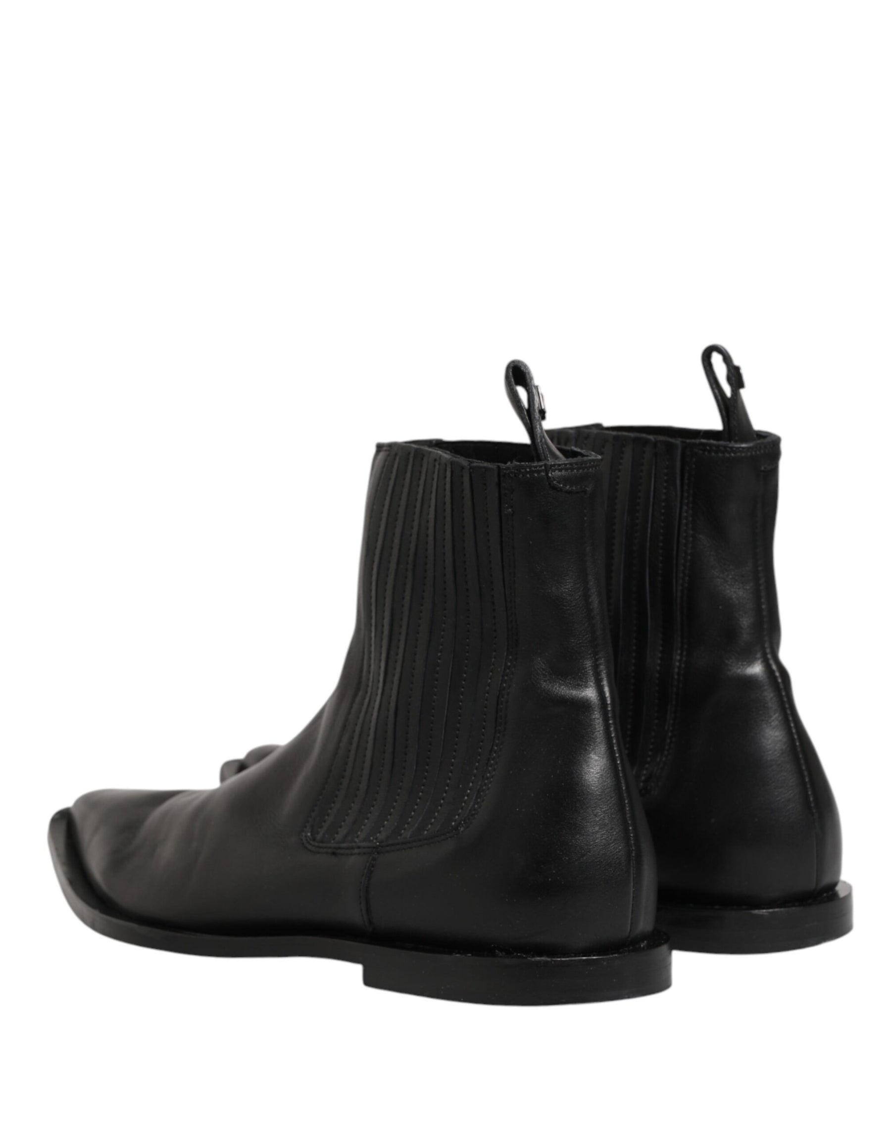 Dolce & Gabbana Black Chelsea Men Short Ankle Boots Shoes | Regal Royce