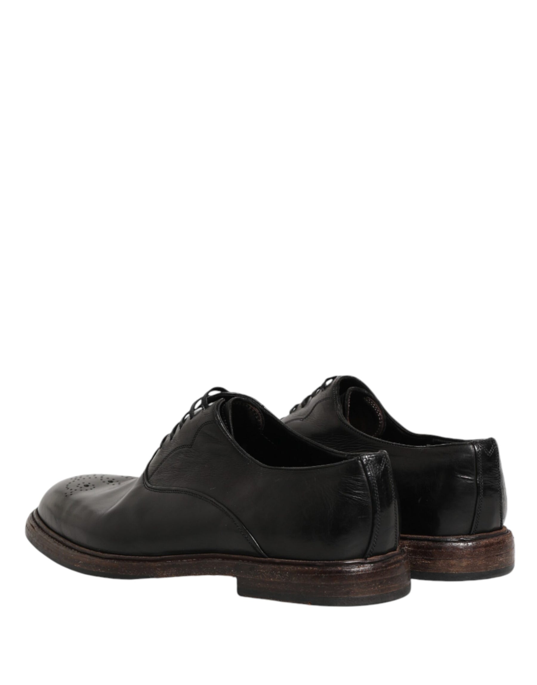 Dolce & Gabbana Black Calfskin Leather Oxford Dress Shoes | Regal Royce