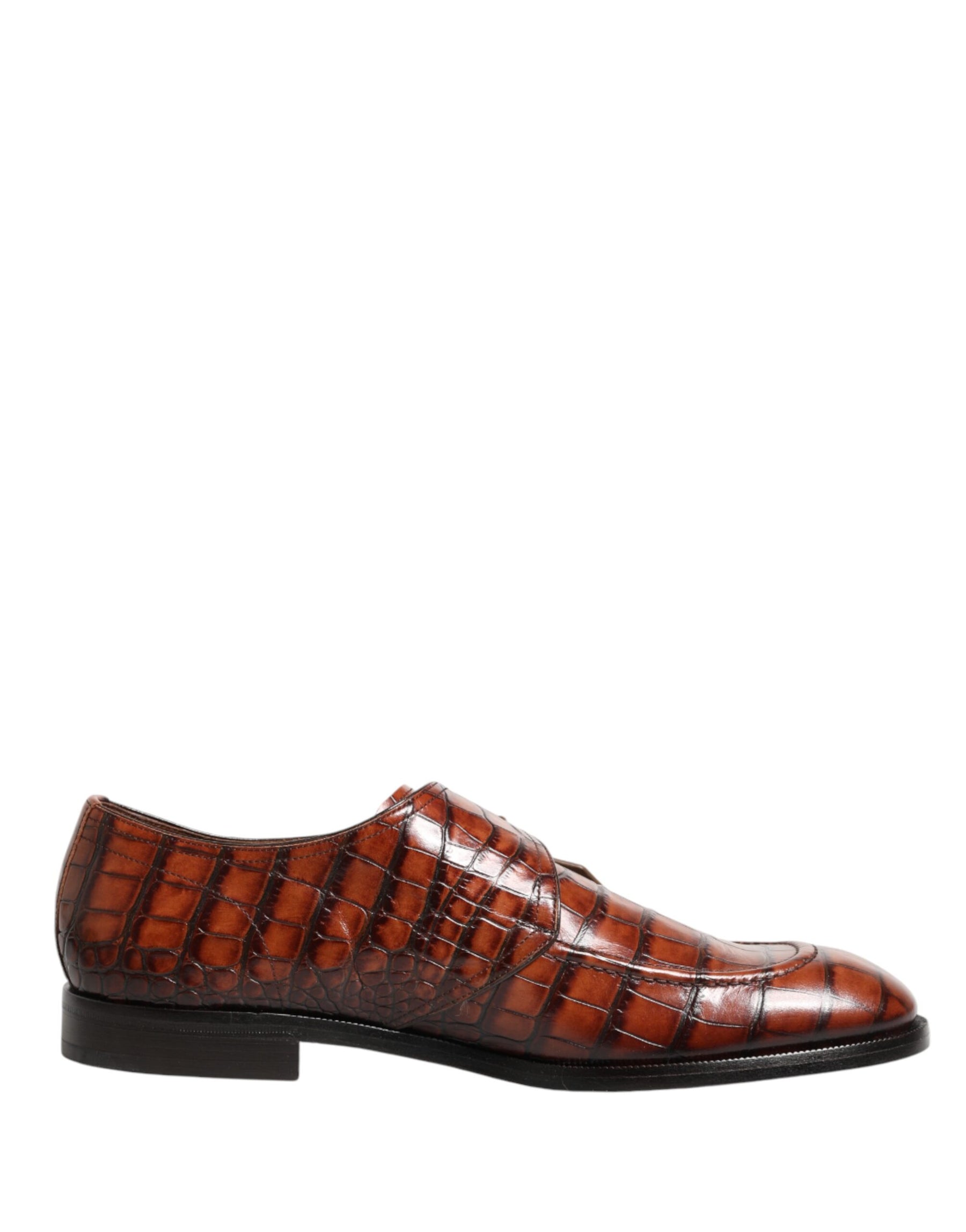 Dolce & Gabbana Brown Lace Up Leather Derby Dress Men Shoes | Regal Royce