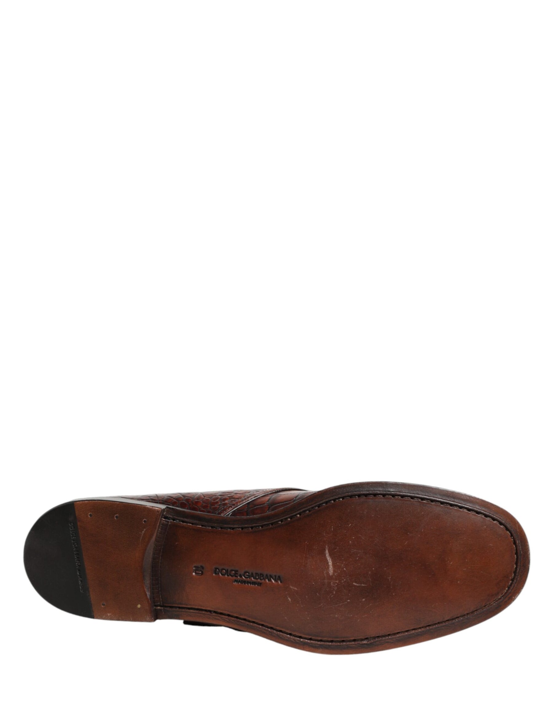 Dolce & Gabbana Brown Lace Up Leather Derby Dress Men Shoes | Regal Royce