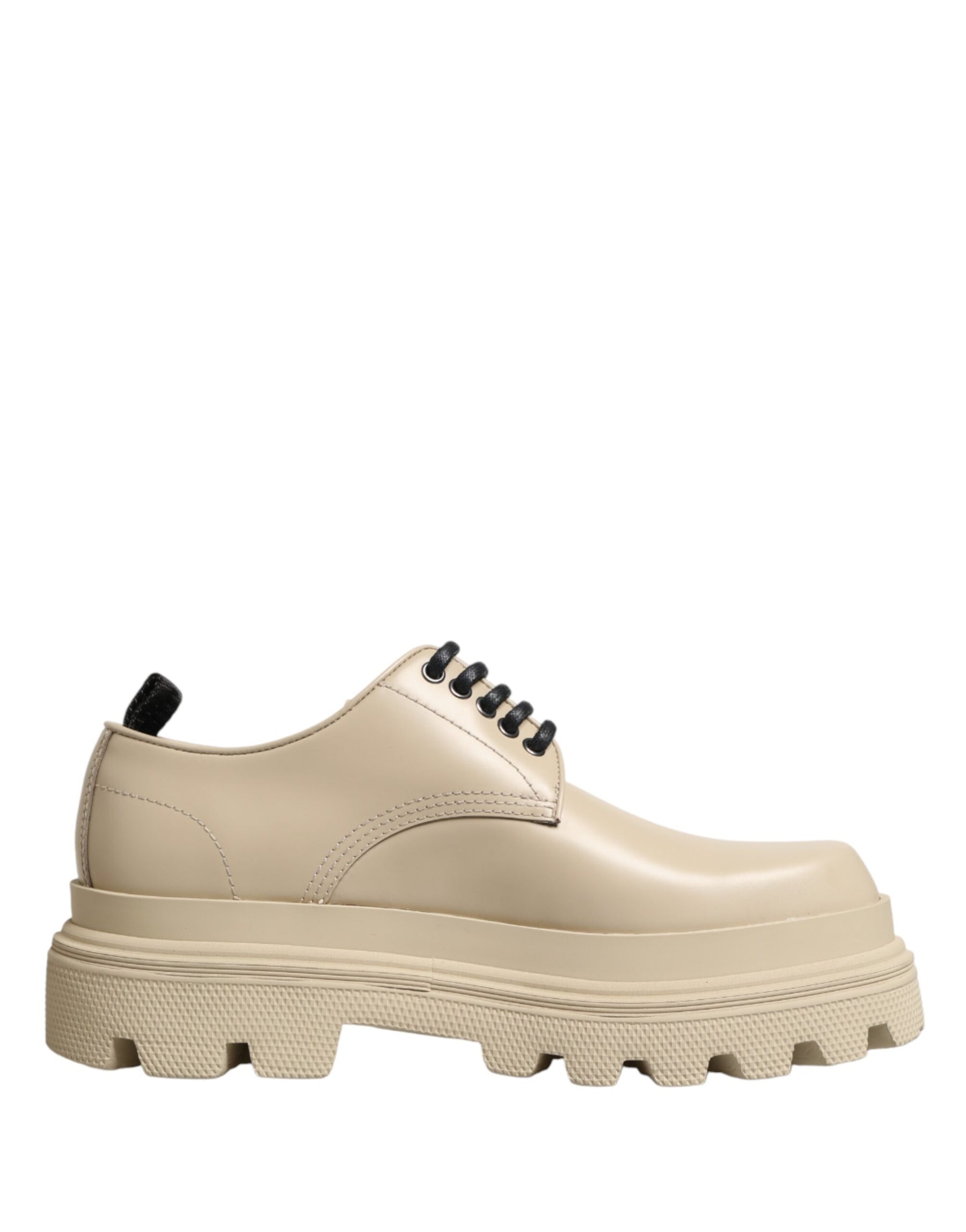 Dolce & Gabbana Beige Lace Up Trekking Derby Men Dress Shoes | Regal Royce