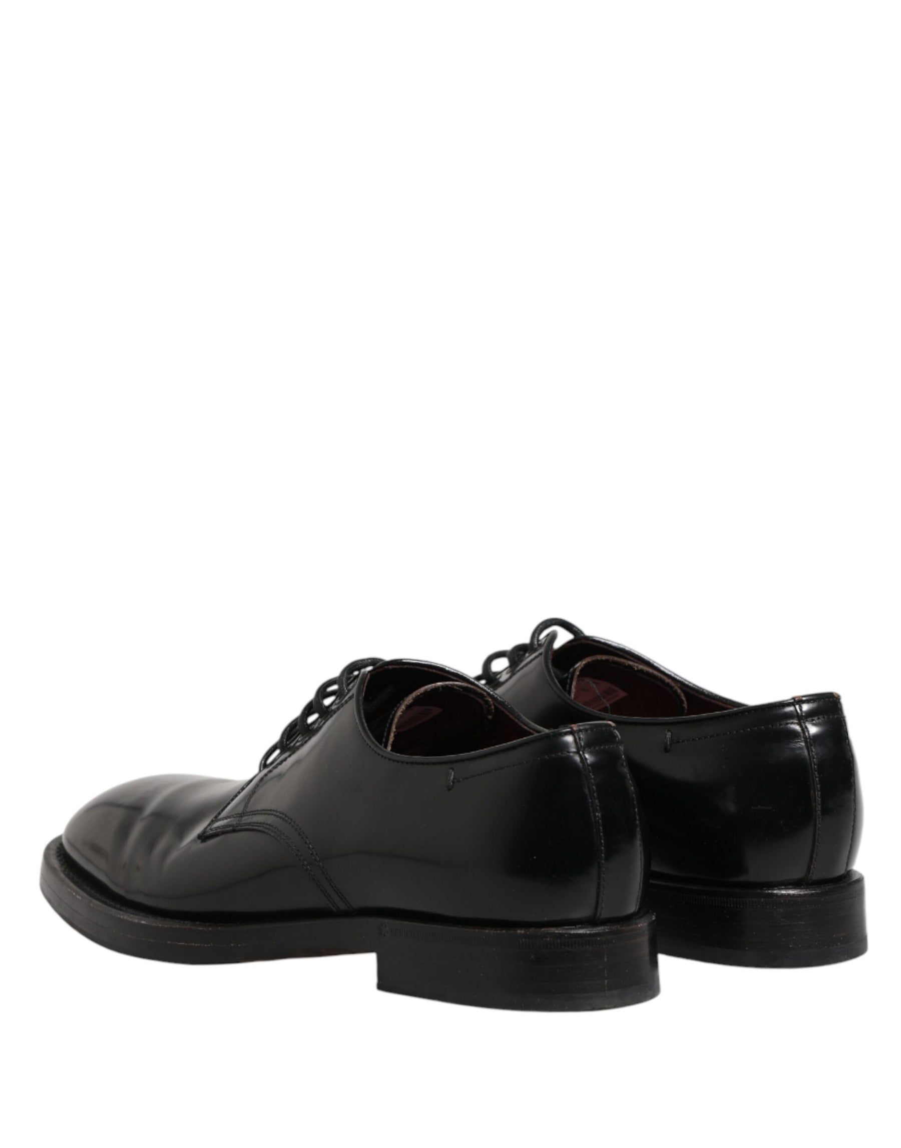 Dolce & Gabbana Black Lace Up Leather Dress Derby Men Shoes | Regal Royce