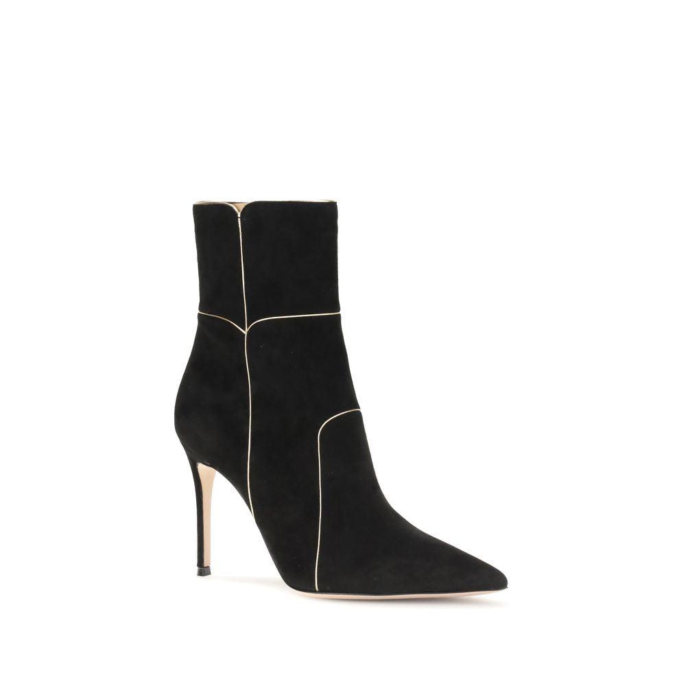 Gianvito Rossi Black Leather Ankle Boots | Regal Royce