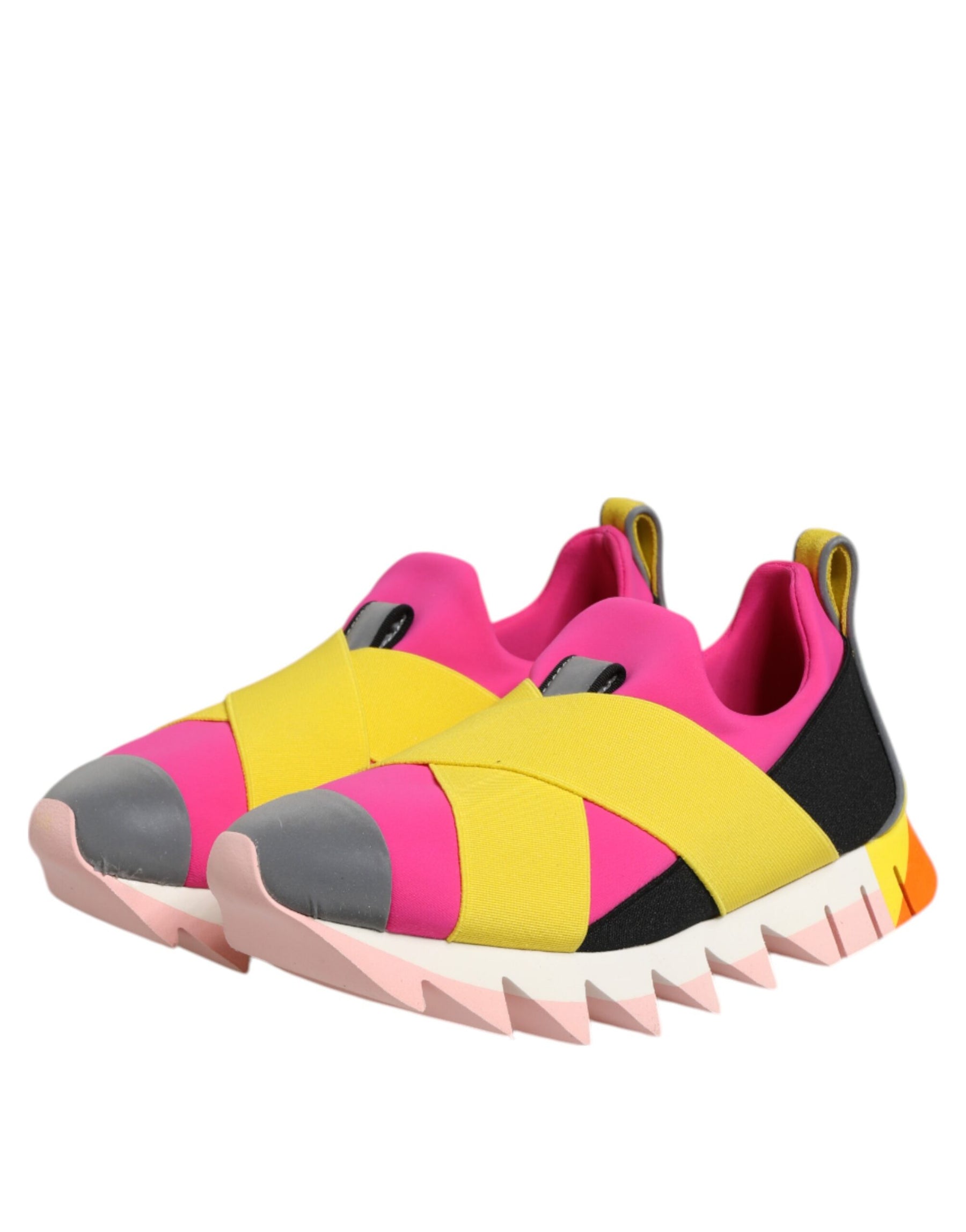 Dolce & Gabbana Multicolor Neoprene Elastic Ibiza Sneakers Shoes | Regal Royce