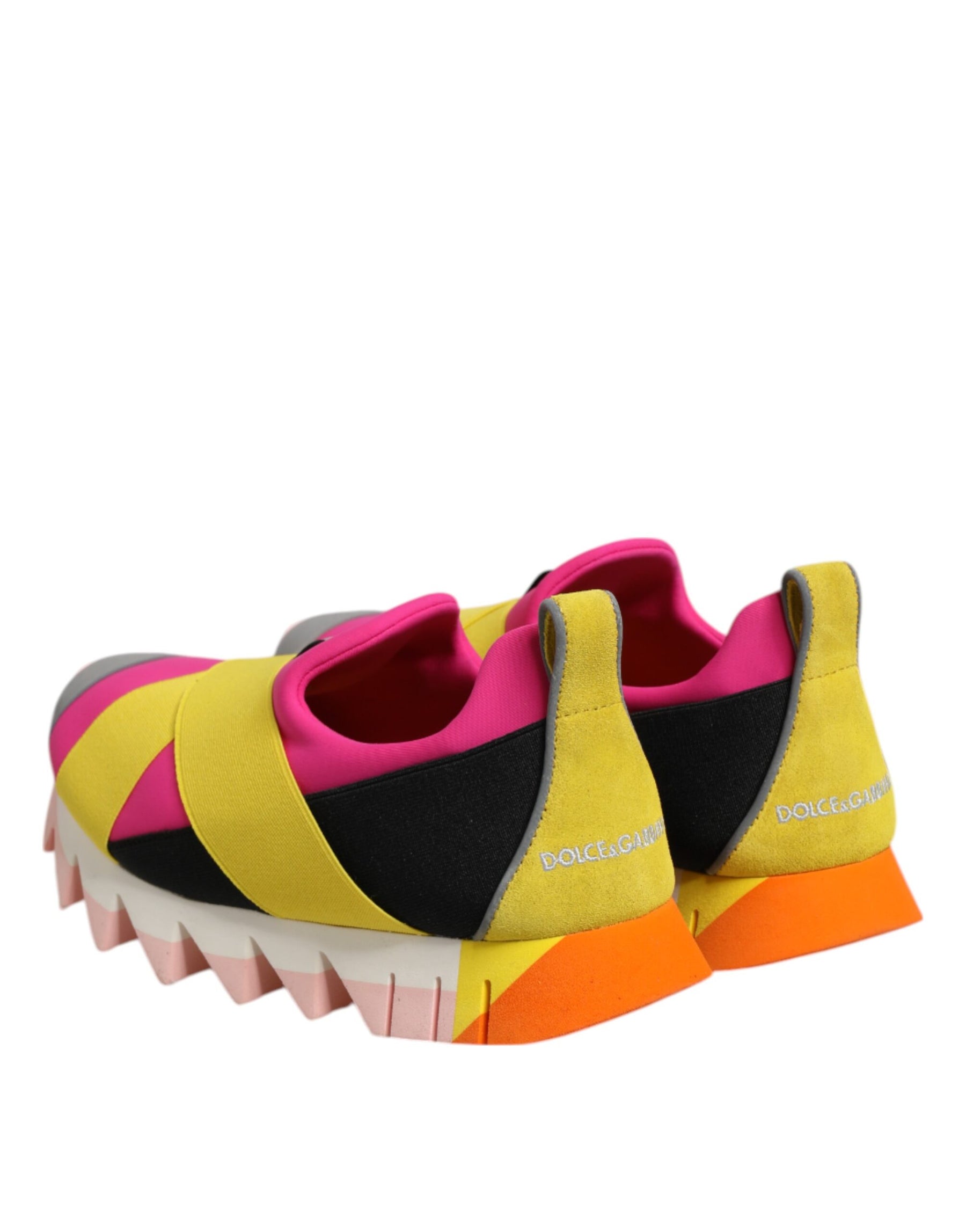 Dolce & Gabbana Multicolor Neoprene Elastic Ibiza Sneakers Shoes | Regal Royce