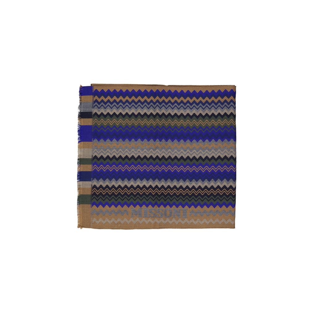 Missoni Blue Wool Scarf | Regal Royce