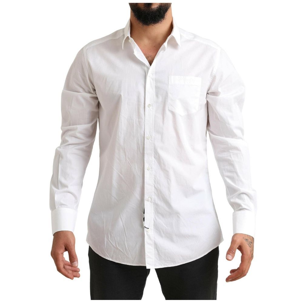 Dolce & Gabbana White Cotton Dress Shirt | Regal Royce