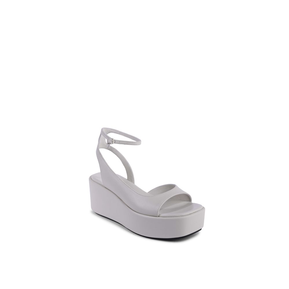 Calvin Klein Beige Leather Platform Sandals | Regal Royce