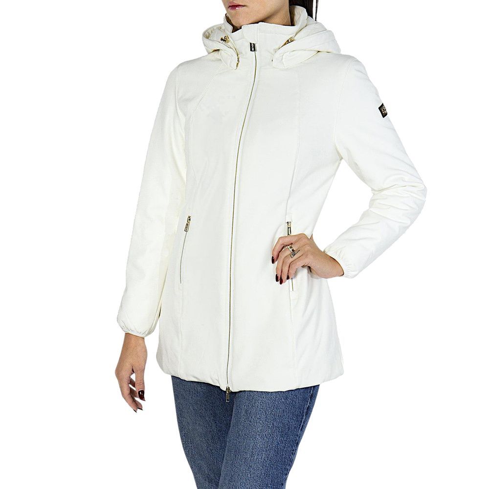 Yes Zee White Polyamide Coat | Regal Royce